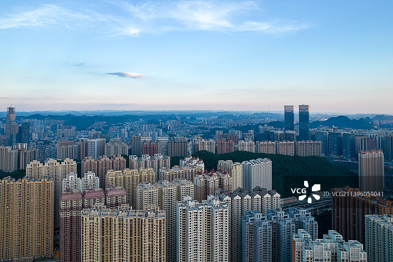 贵阳市花果园航拍图片素材