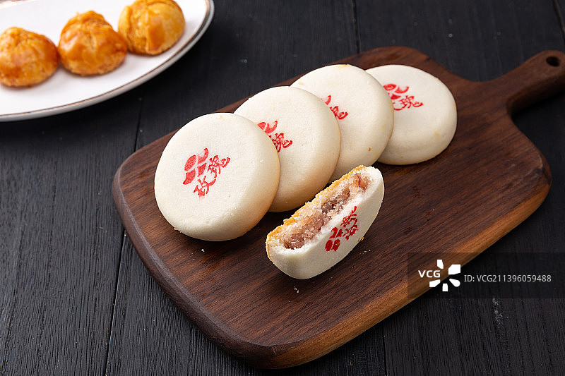 天津糕点小吃：鲜花饼图片素材
