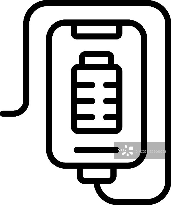 电话充电图标轮廓USB能量图片素材