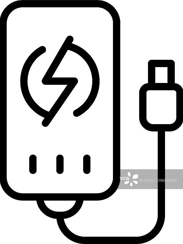 USB手机充电图标轮廓图图片素材