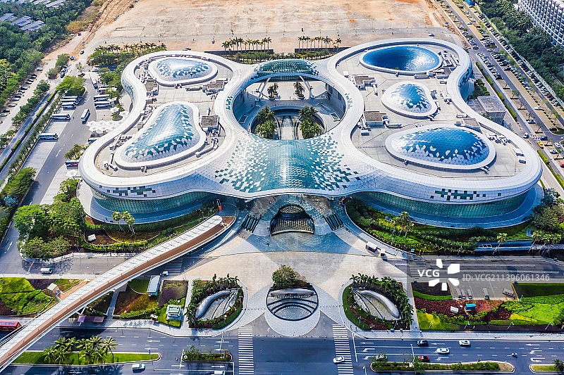 航拍海南三亚国际免税城风光图片素材