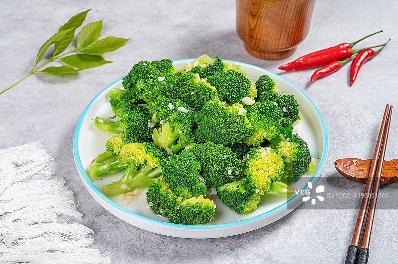 蒜蓉西蓝花图片素材