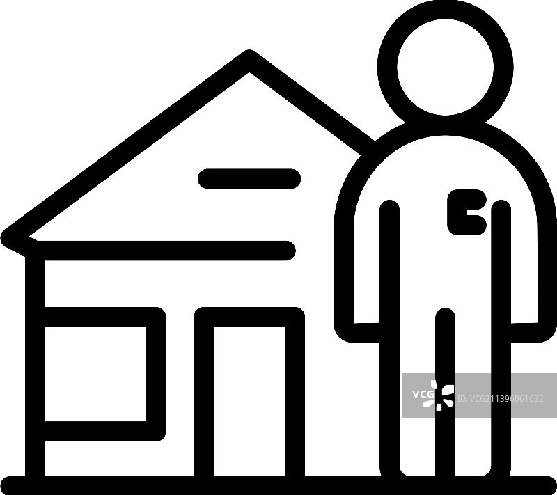 房屋保护人图标轮廓图片素材