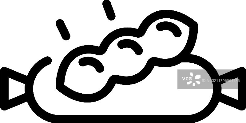 大豆香肠轮廓食品图标图片素材