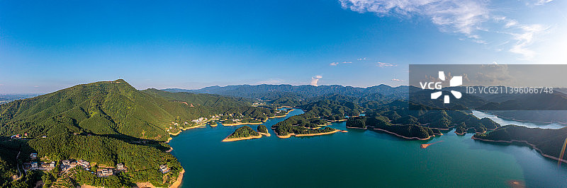 航拍湖南衡阳常宁市常宁天湖国家湿地公园图片素材