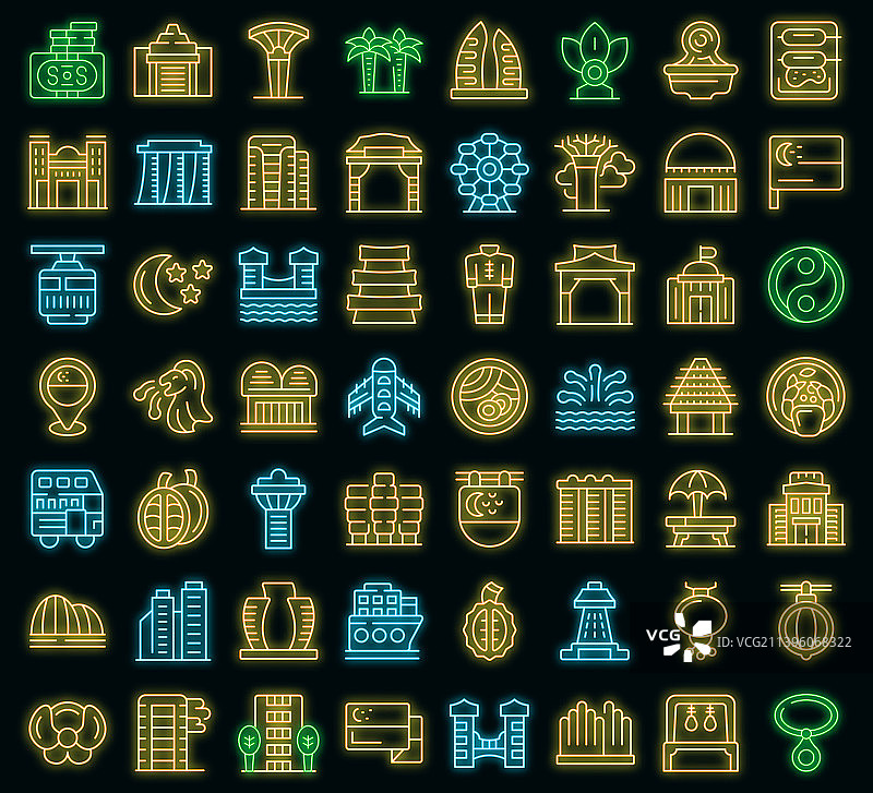 新加坡图标合集：机场与公园图片素材