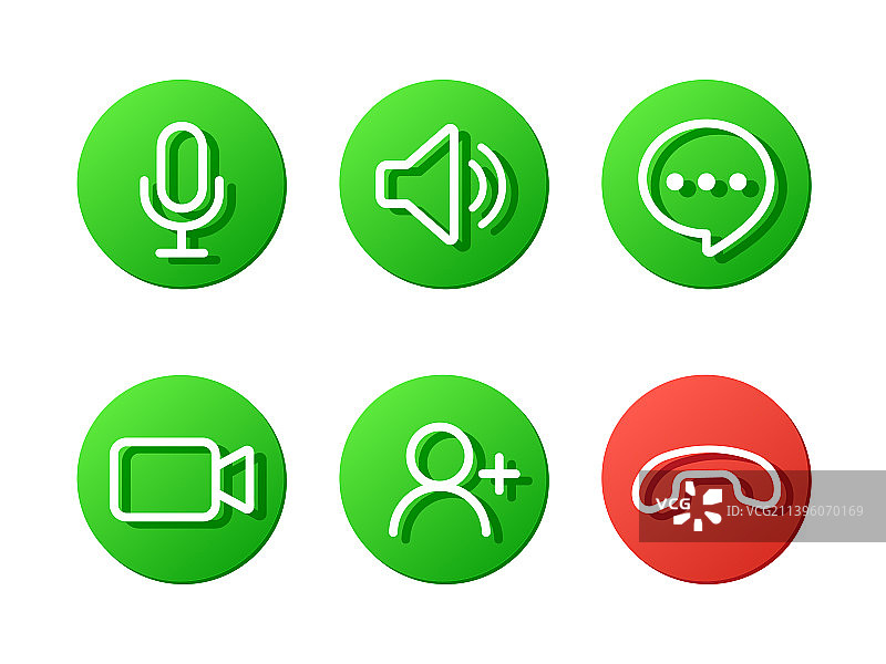 视频通话图标视频会议按钮素材图片素材