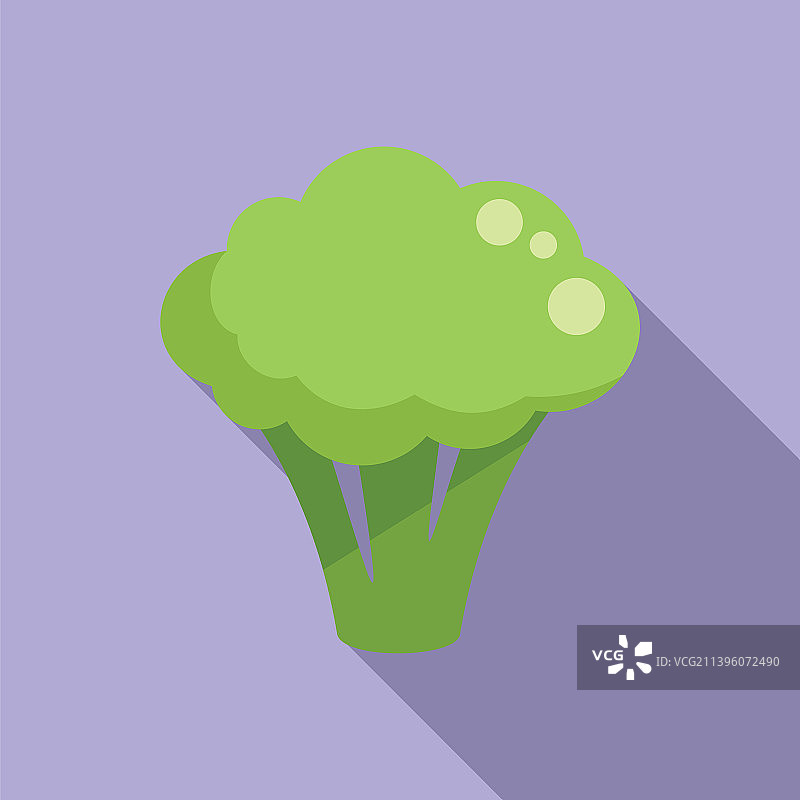 西兰花图标扁平设计图片素材