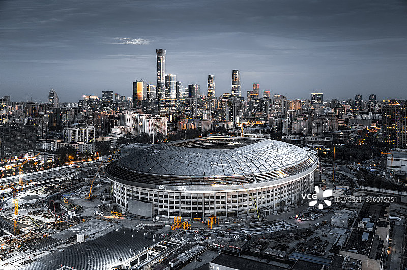 蓝调时分工体CBD图片素材