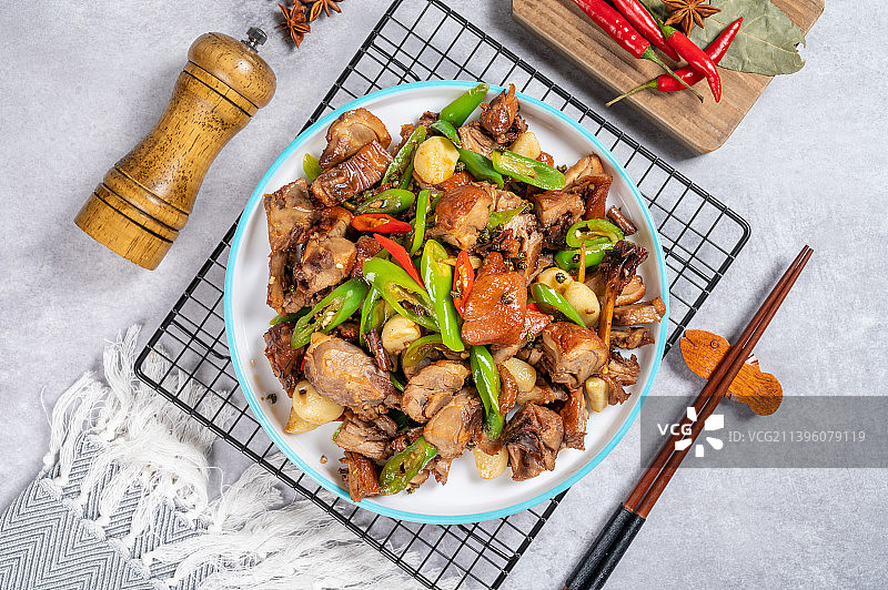 炒鸭子图片素材