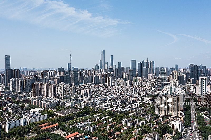 航拍广州天河城市风光，城市天际线，城市图片素材
