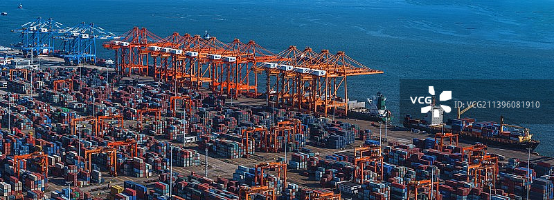 国际集装箱港口码头图片素材