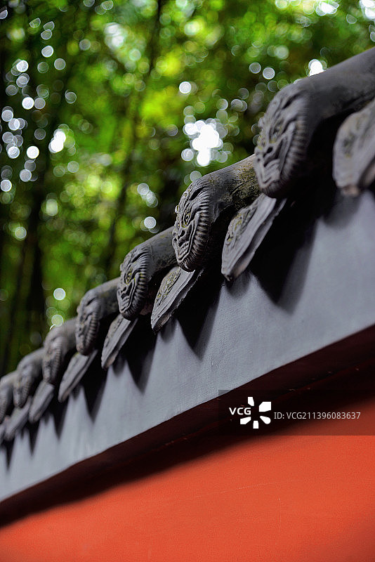 青瓦红墙图片素材