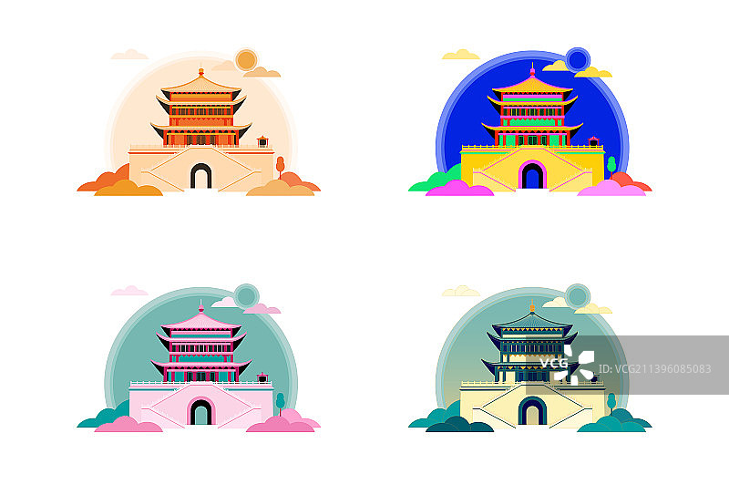 西安钟楼图片素材