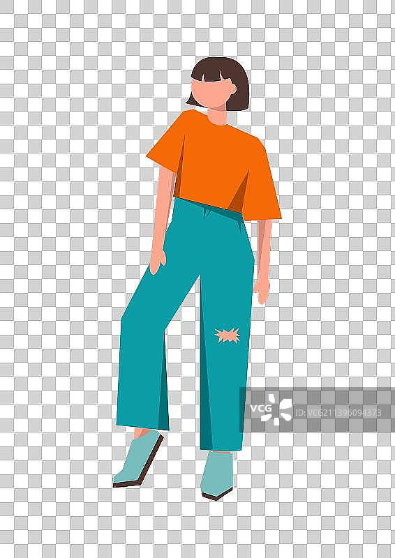 人物扁平风插画图片素材