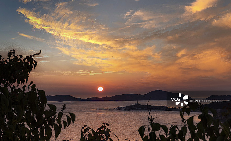 日落西山图片素材