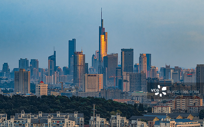 幕府山南京城全景图片素材