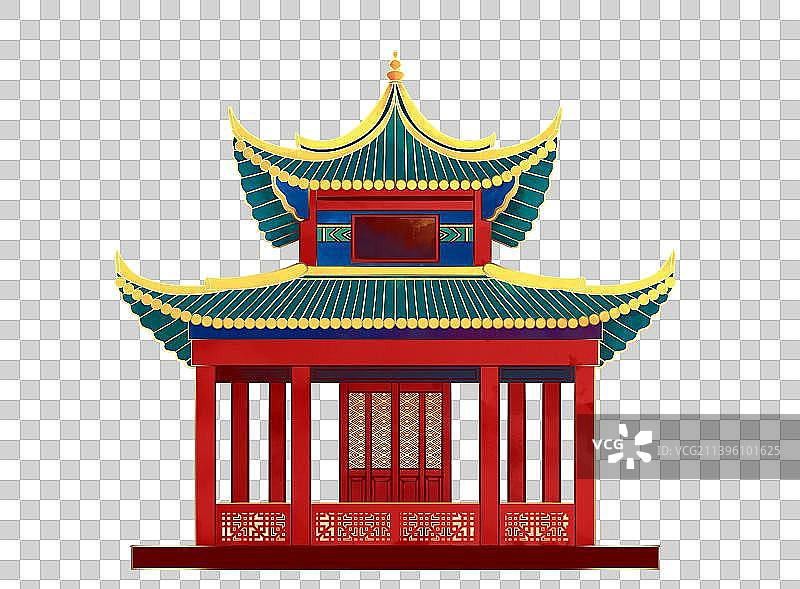 西安古建筑免抠元素碑林图片素材