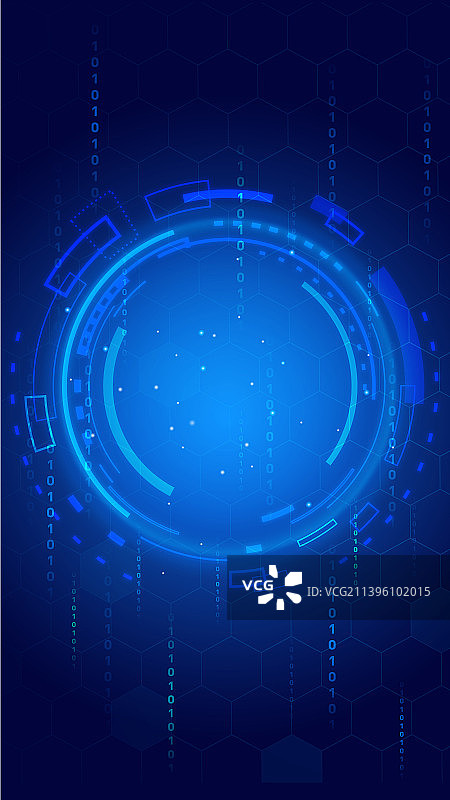 蓝色矢量数字科技感背景图片素材