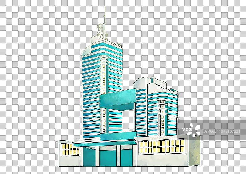 长沙地标建筑元素免抠湖南电视台图片素材