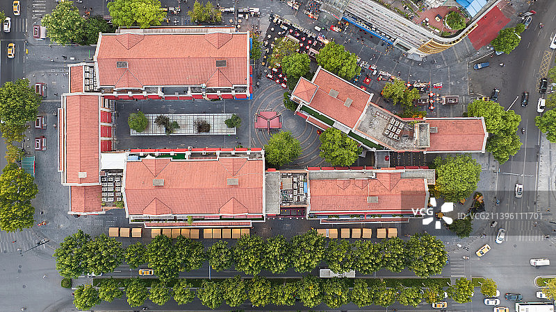 航拍武汉老汉口吉庆街图片素材