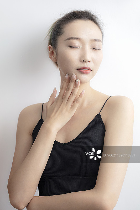 年轻女士肖像特写图片素材