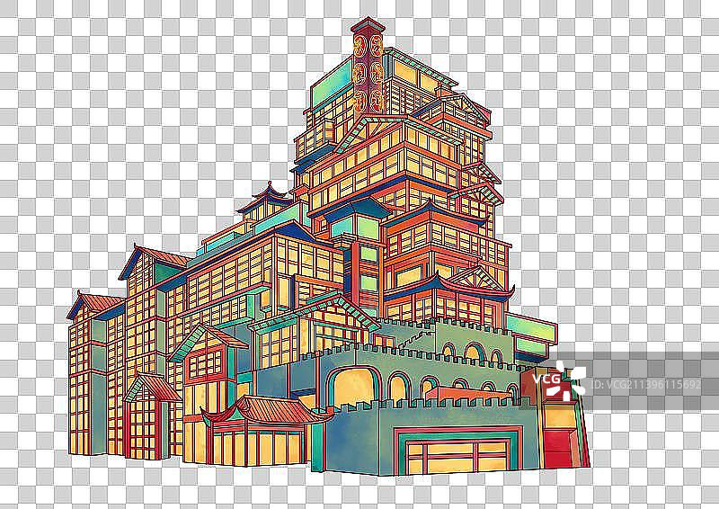 重庆地标标建筑免抠洪崖洞图片素材