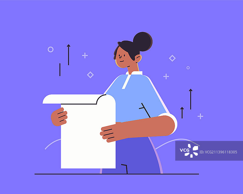 女人正在阅读信件图片素材