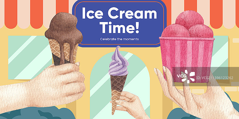 冰淇淋口味博客标题模板图片素材