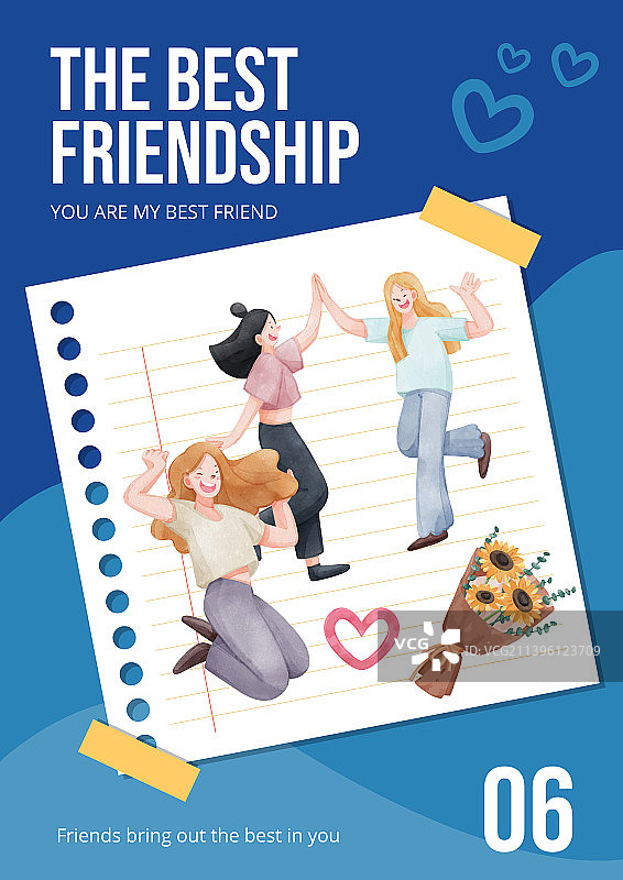 友谊回忆宣传海报模板图片素材