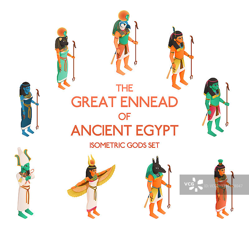 古埃及的九柱神图片素材