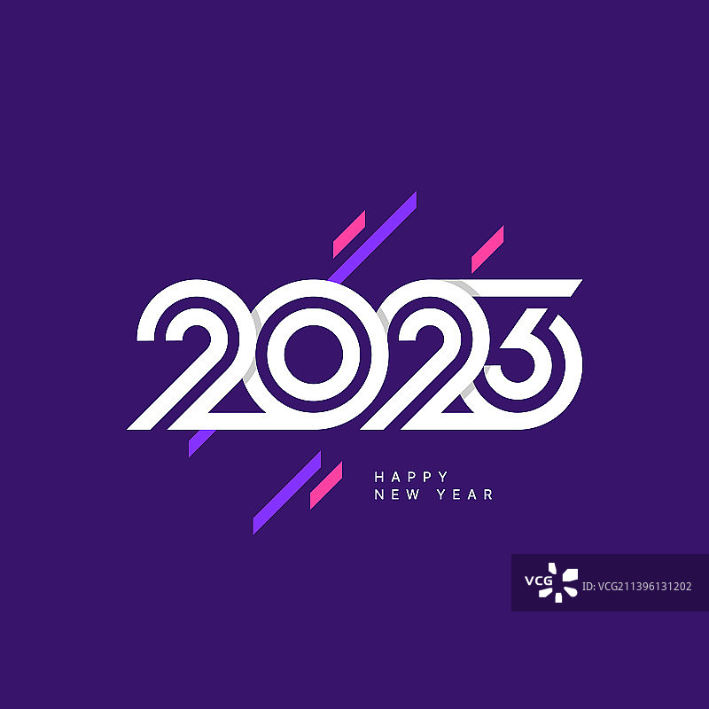 2023新年快乐和圣诞节徽标图片素材