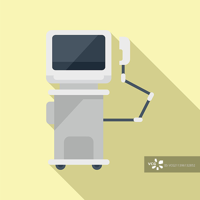 床呼吸机图标扁平医疗图片素材