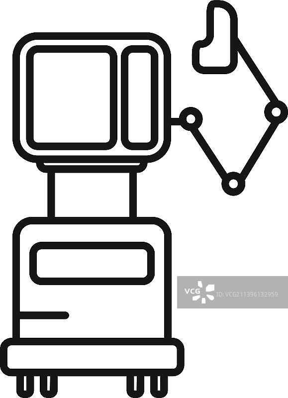 重症监护呼吸机图标轮廓图片素材