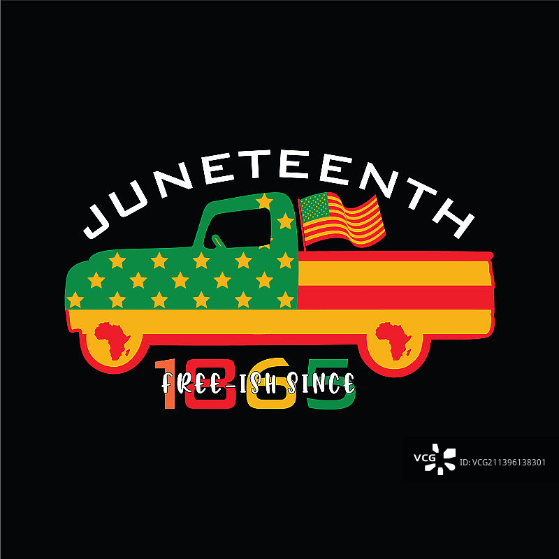六月节卡车黑人历史月设计图片素材