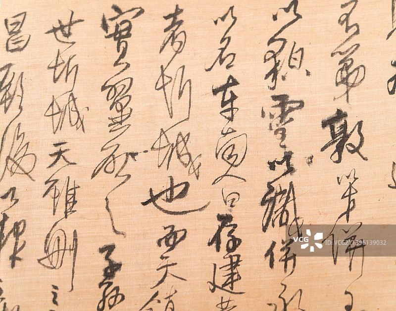 清代书法家傅山作品《草书卷》图片素材