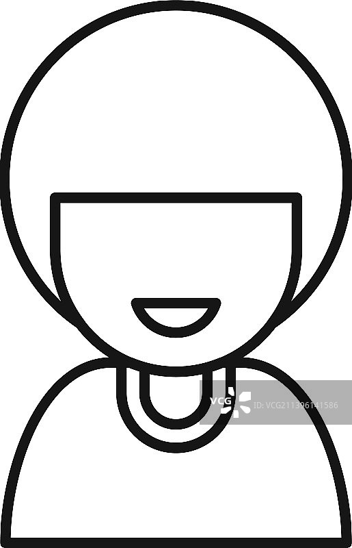 微笑青年图标轮廓快乐的人图片素材
