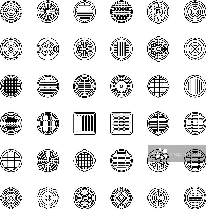 人孔图标轮廓图片素材