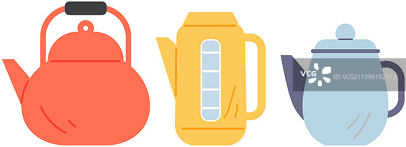 用于煮茶或咖啡的现代茶壶图片素材