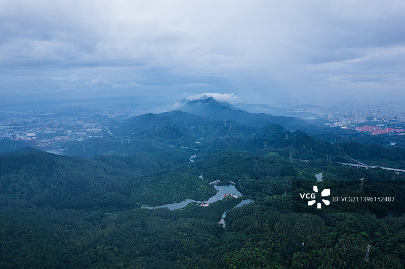 雨后的大岭山森林公园图片素材