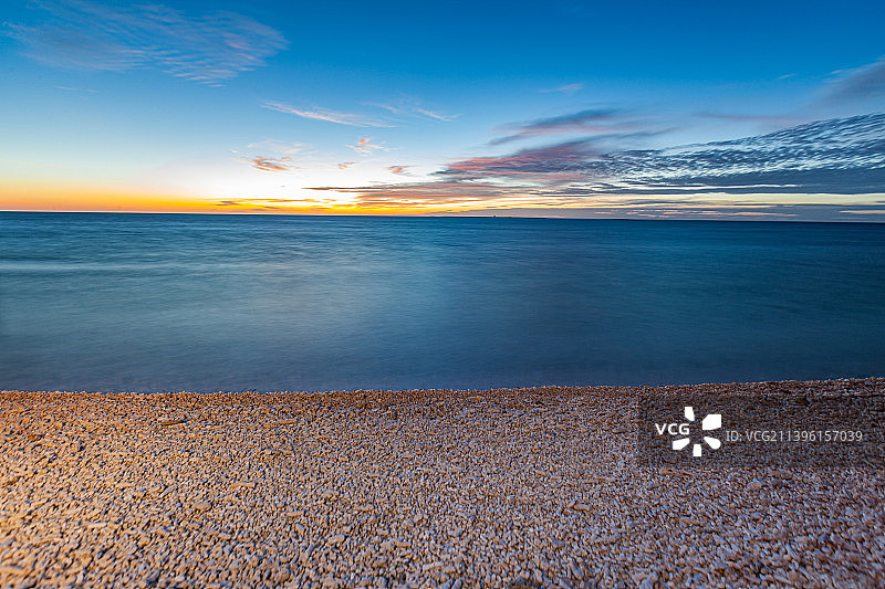 中国西沙群岛日出日落、夕阳、傍晚、红色、火烧云、朝霞、海边日落、海边日出图片素材