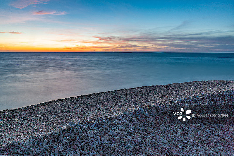中国西沙群岛日出日落、夕阳、傍晚、红色、火烧云、朝霞、海边日落、海边日出图片素材