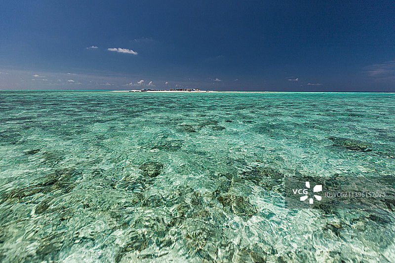 中国西沙群岛、玻璃海、三沙市、玻璃海、广告、热带岛屿、马尔代夫、白色沙滩图片素材