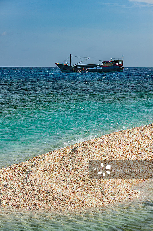 中国西沙群岛、三沙市、人间天堂、热带天堂、热带海岛、白色沙滩、玻璃海图片素材