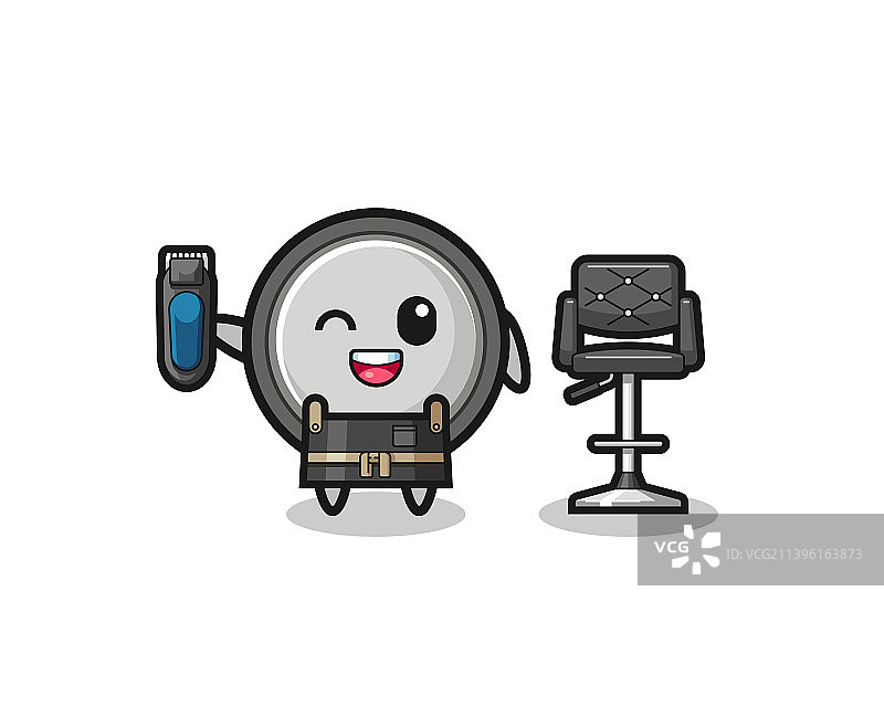 理发店的纽扣电池正在举行修剪活动图片素材