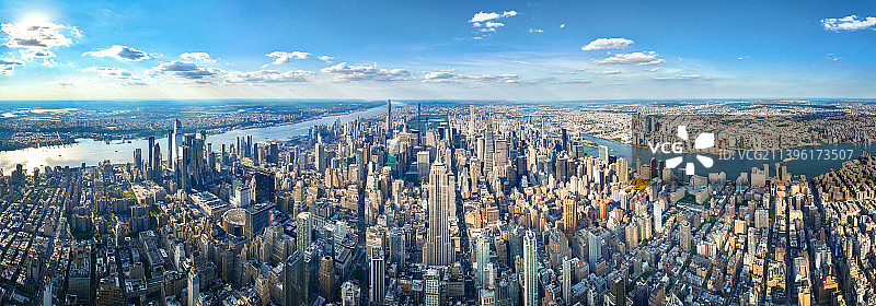 曼哈顿中城全景航拍图片素材