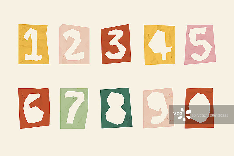 数字涂鸦字体集图片素材