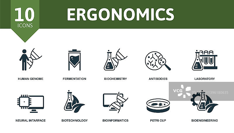 人体工程学图标集可编辑图标图片素材