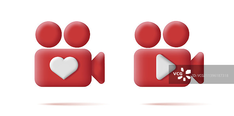 用于电影摄影的3D数字图标图片素材