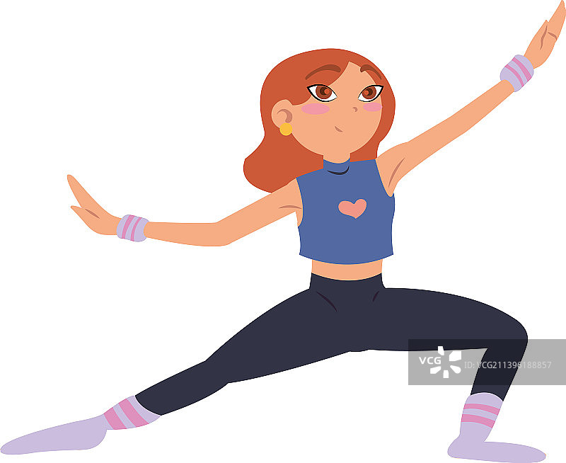 女人伸展运动设计图片素材
